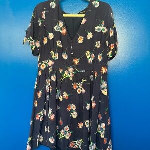 Madewell Navy Floral Dress